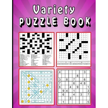 Variety Puzzle book: Large print Puzzle book! Soduko, word search, CodeWord and CrossWord 111 pages