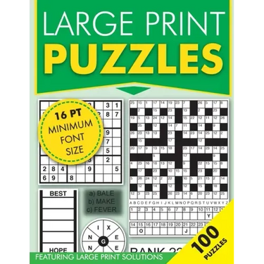 Large Print Puzzles: Featuring large print solutions