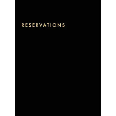 Reservations Book: Hardcover Restaurant Reservations, Double Page per Day for Lunch and Dinner, 8.5x11", Black