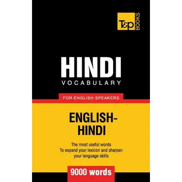 Hindi vocabulary for English speakers - 9000 words