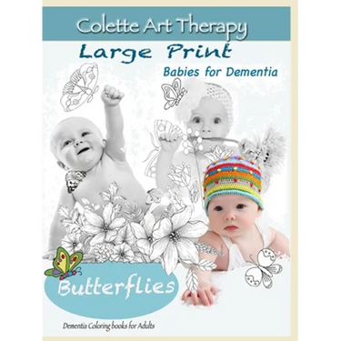 Butterflies. Dementia coloring books for Adults: Art Therapy for Dementia Patients