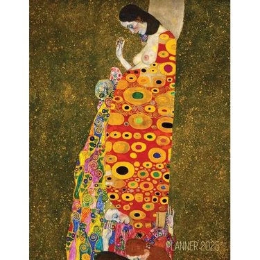 Gustav Klimt Weekly Planner 2025: Hope II Artistic Art Nouveau Daily Scheduler With January-December Year Calendar (12 Months)