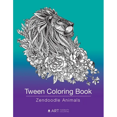 Tween Coloring Book: Zendoodle Animals: Colouring Book for Teenagers, Young Adults, Boys, Girls, Ages 9-12, 13-16, Cute Arts & Craft Gift, Detailed De
