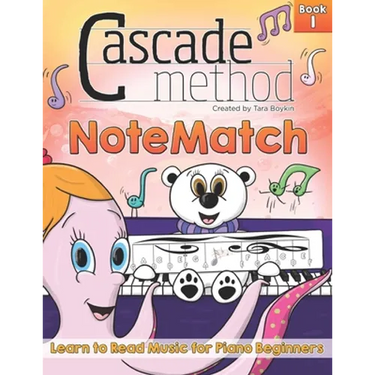 Cascade Method NoteMatch Book 1 Learn to Read Music for Piano Beginners: The Best Method Book to Teaching Piano Beginners How to Read Music From the S