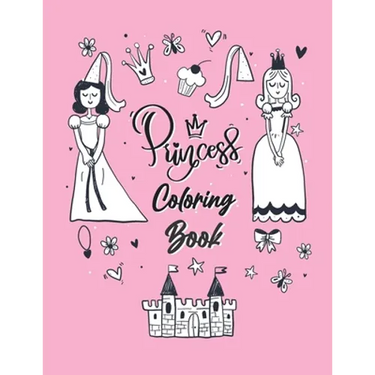 Princess Coloring Book: For Kids Ages 4-10 - how to draw princess step by step in 110 pages size 8.5x11 in