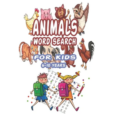 Animals Word Search for Kids 6-10 Years: Best Word Search to Improve Vocabulary, Spelling, Memory and Logic Skills for Kids and Adults with more than