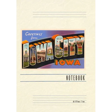 Vintage Lined Notebook Greetings from Iowa City