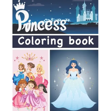 Princess Coloring Book: Big princess coloring book / 55 beautiful princesses to color