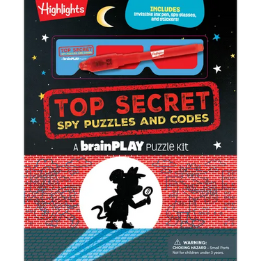 Brainplay Top Secret Spy Puzzles and Codes: Puzzle Book Packed with Brain Teasers and Hidden Pictures Challenges for Kids 7 and Up