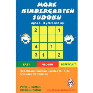 More Kindergarten Sudoku: 4x4 Classic Sudoku Puzzles for Kids