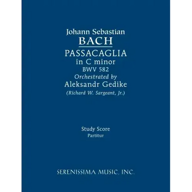Passacaglia in C minor, BWV 582: Study score