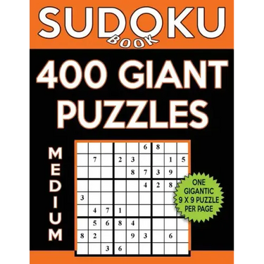 Sudoku Book 400 Medium GIANT Puzzles: Sudoku Puzzle Book With One Gigantic Puzzle Per Page, One Level of Difficulty