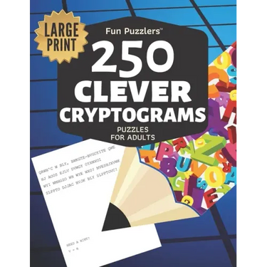 Fun Puzzlers 250 Clever Cryptograms Puzzles for Adults: Large Print