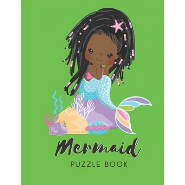 Mermaid Puzzle Book: Connect The Dots Puzzles - 30 Pages - Paperback - Made In USA - Size 8.5 x 11 - For Women