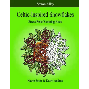 Celtic-Inspired Snowflakes: Stress Relief Coloring Book