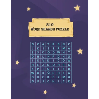 510 word search puzzle: Word Search Puzzle Activity Book with Solution for Adults, seniors and For All Puzzle Fans ( challenging brain )