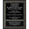 A Nobel Prize Nomination: The 1976 Discovery of Life on Mars: Dr. Gilbert Levin: The Mars Viking 
Labeled Release Experiments