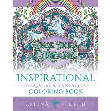 Inspirational Quotes and Fantasy Coloring Book