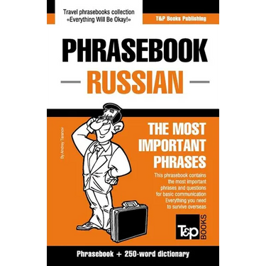 English-Russian phrasebook and 250-word mini dictionary