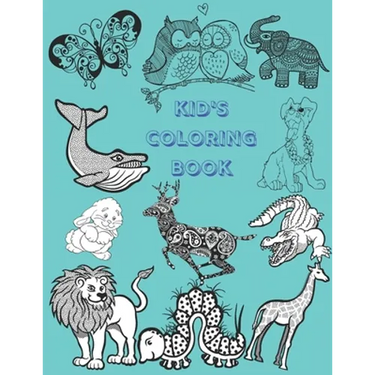 Kid's Coloring Book: JUMBO Nature Coloring Book for Kids. Exciting Photos of Animals and Plants with Colorable BUBBLE LETTERS