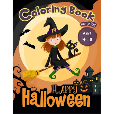 Happy Halloween Coloring Book for Kids Ages 4-8