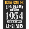 Birthday Coloring Book For Adults Life Begins At 1954 The Birth Of Legends: Easy, Relaxing, Stress Relieving Beautiful Abstract Art Coloring Pages Med
