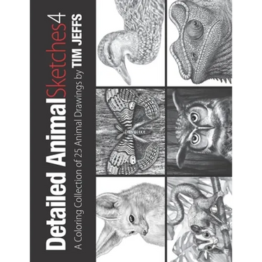 Detailed Animal Sketches 4: A Coloring Collection of 25 Animal Drawings