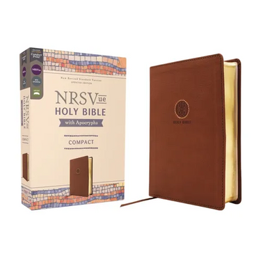 Nrsvue, Holy Bible with Apocrypha, Compact, Leathersoft, Brown, Comfort Print