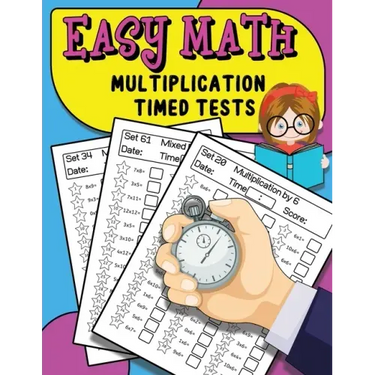 Easy Math Multiplication Timed Tests: Daily Math Practice For Grades 3-5, Multiplication Workbook