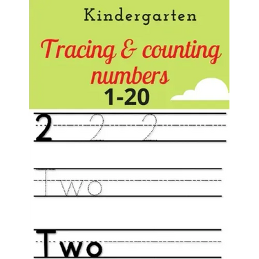 kindergarten tracing & counting numbers: 1-20
