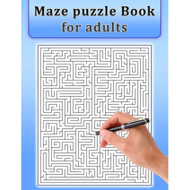 Maze Puzzle Book for Adults: Maze Puzzle Book for Adults &Teens with Solutions-Easy to Hard