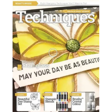 Stamping Techniques Magazine by CraftyPerson: Collection 6 - Stampin' Blends and Brusho Crystal Colour