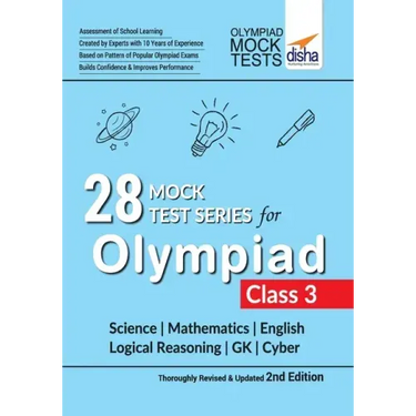 28 Mock Test Series for Olympiads Class 3 Science, Mathematics, English, Logical Reasoning, GK & Cyber 2nd Edition