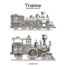 Trains Coloring Book for Grown-Ups 1