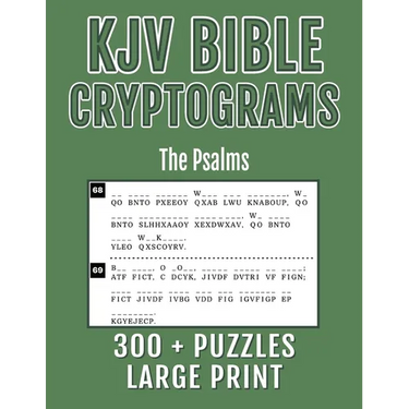 KJV Bible Cryptograms Large Print: The Psalms