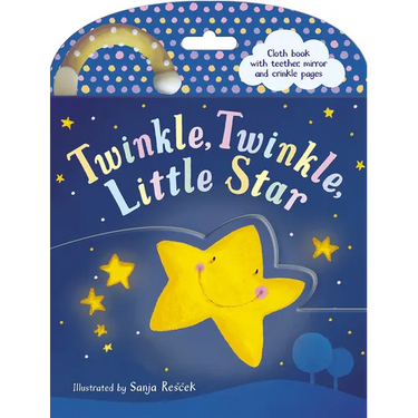 Twinkle Twinkle Little Star Cloth Book: Cloth Book with Teether, Mirror and Crinkle Pages