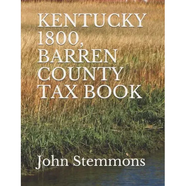 Kentucky 1800, Barren County Tax Book