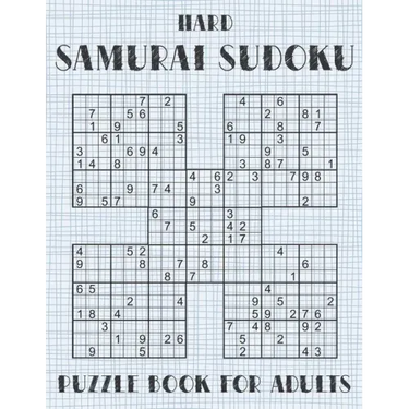 Samurai Sudoku Puzzle Book for Adults - Hard: 500 Difficult Sudoku Puzzles Overlapping into 100 Samurai Style