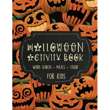 Halloween Activity Book for Kids: Mazes, Word Searches and Coloring Pages