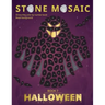 STONE MOSAIC. Halloween. Book 7. Black background.: Stress-free color by number book.