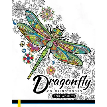 Dragonfly Coloring Books for Adults: Magical Wonderful Dragonflies in The flower garden