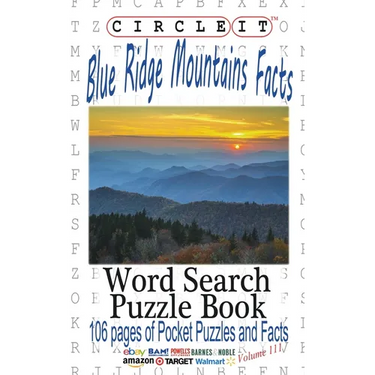 Circle It, Blue Ridge Mountains Facts, Word Search, Puzzle Book