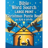 Bible Word Search Large Print Christmas Puzzle Book for Kids and Adults