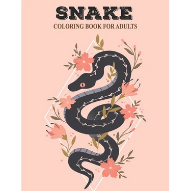 Snake Coloring Book For Adults: Beautiful snake designs with cobra, rattle snake real and zentangle patterns for adults & teens