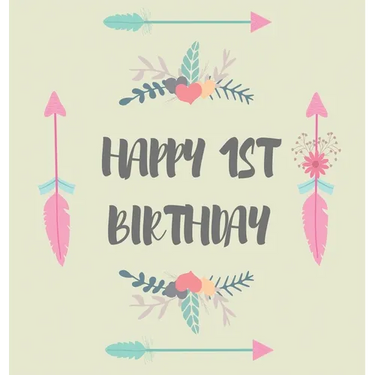 First birthday guest book (Hardcover): Birthday guest book, first birthday book, party and birthday celebrations decor, memory book, 1st birthday, hap