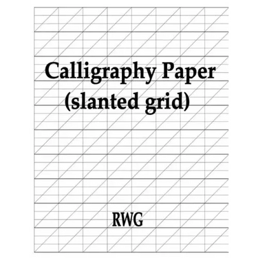 Calligraphy Paper (slanted grid): 50 Pages 8.5" X 11"