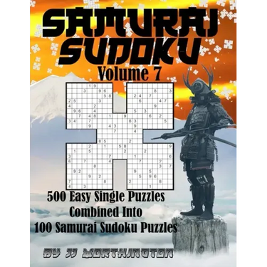 Sudoku Samurai Puzzles Large Print for Adults and Kids Easy: 500 Easy Sudoku Puzzles Combined to Make 100 Samurai Sudoku Puzzles