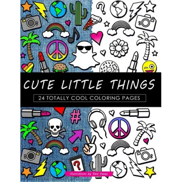 Cute Little Things Coloring Book: 24 Page Coloring Book