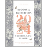 Blooms and Butterflies Fine Line Coloring Book Goal Planner