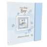 Christian Art Gifts Boy Baby Book of Memories Blue Keepsake Photo Album Our Baby Boy Memory Book Baby Book with Bible Verses, the First Year